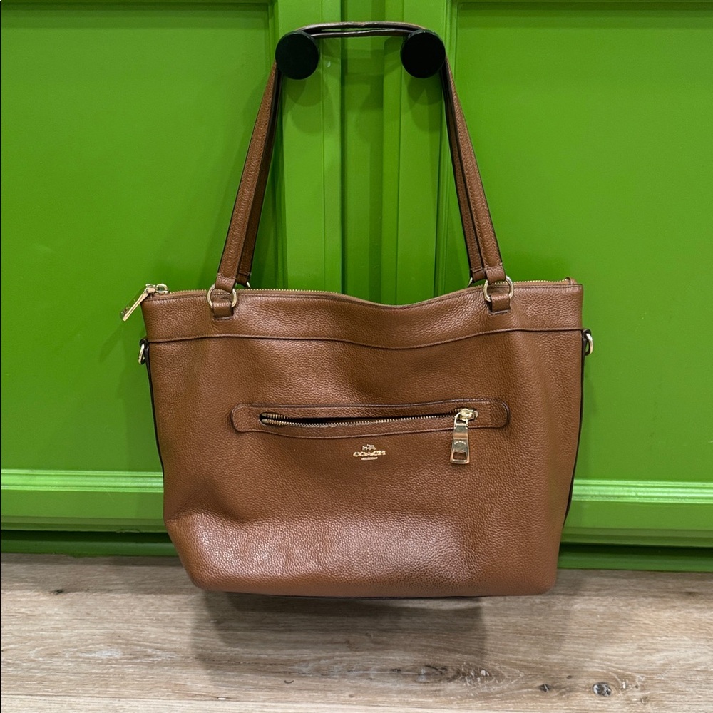Coach Tyler tote Tan Leather Shoulder Bag - Picture 2 of 6